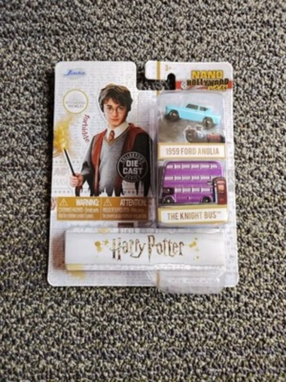 Toys Nano Hollywood Rides Harry Potter 1959 Ford Anglia & Knight Bus 2-Pack D...